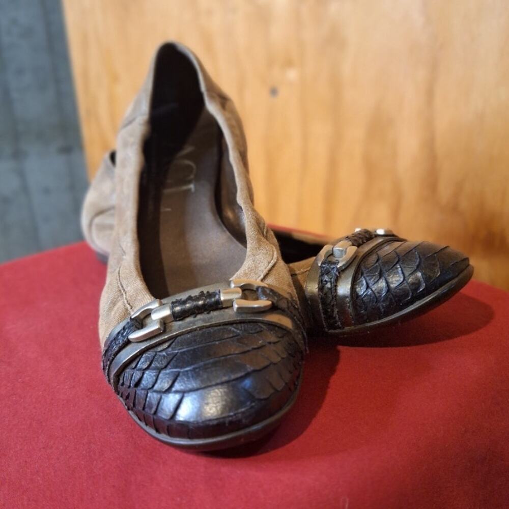 Attilio Giusti Leombruni Ballet Flats Women's 8/ 39 EU Italian Leather Comfort
